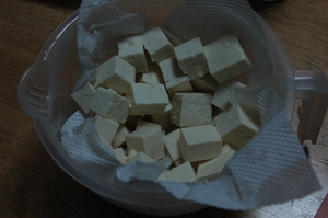 コチジャン肉豆腐炒め の作り方 04