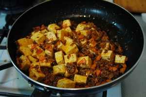 コチジャン肉豆腐炒め の作り方 15