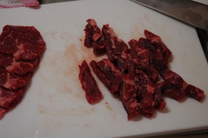 牛肉とピーマン・シシトウのピリ辛炒め の作り方 02
